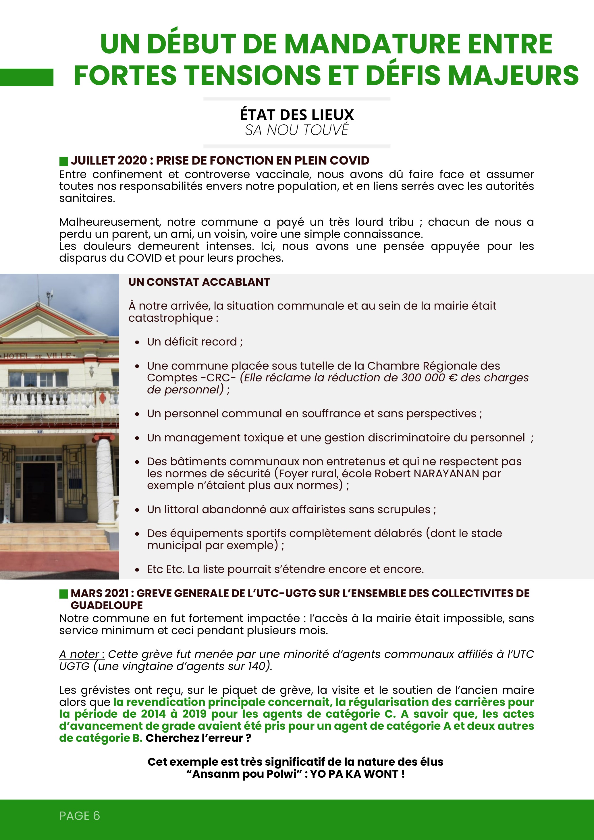 Un début de mandature entre fortes tensions et défis majeurs