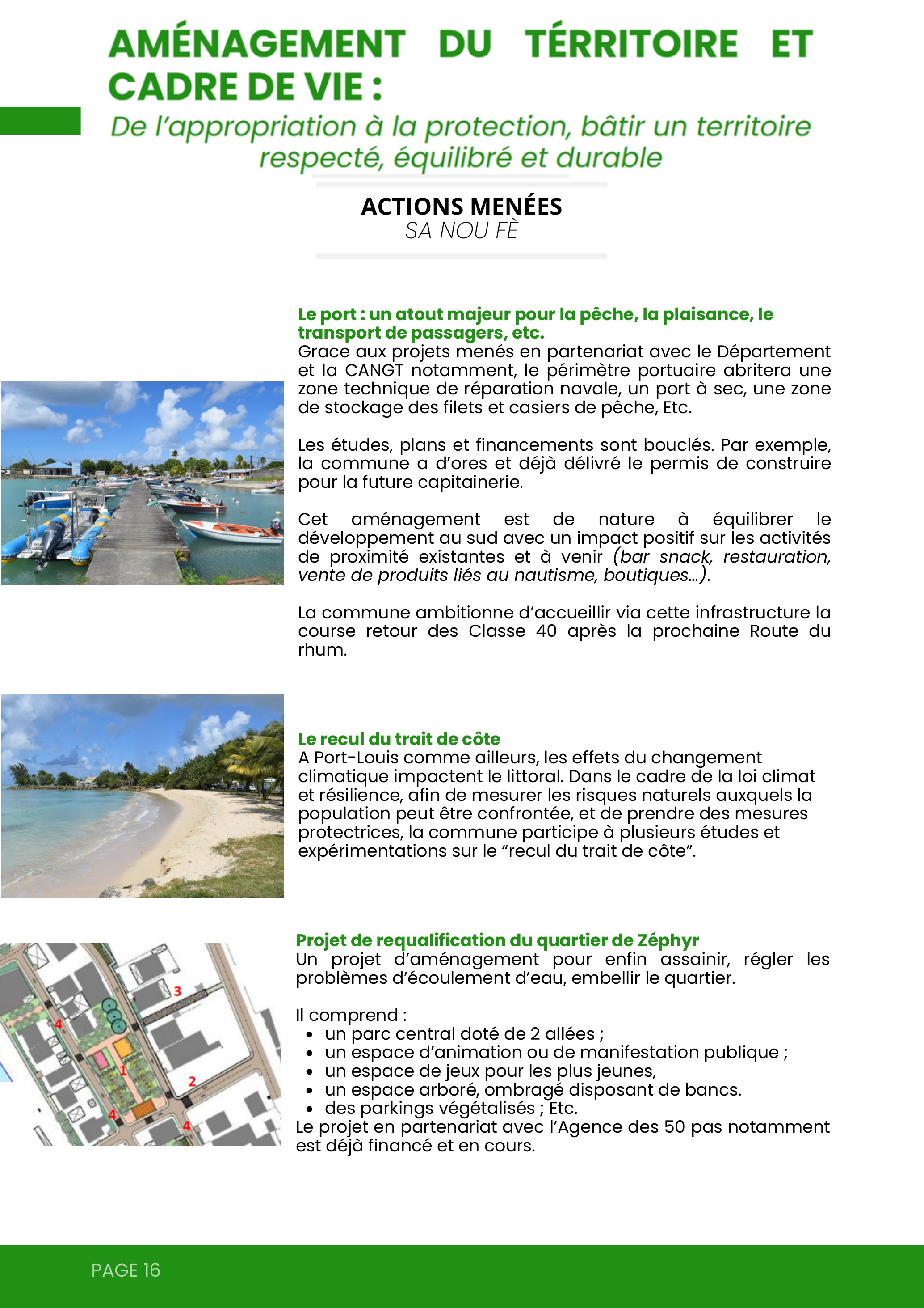 Aménagement du territoire — Port, trait de côte, Zéphyr