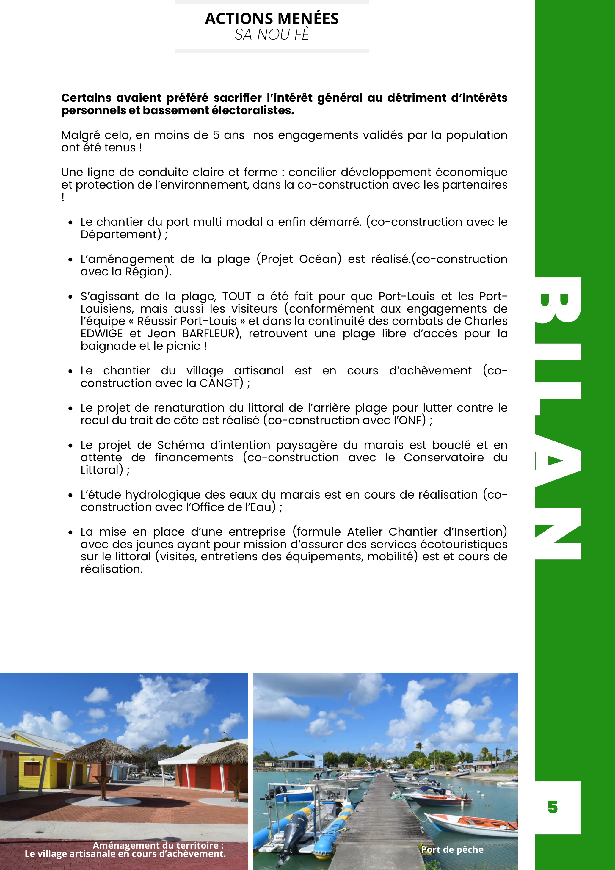 Actions menées — Bilan des réalisations sur le littoral